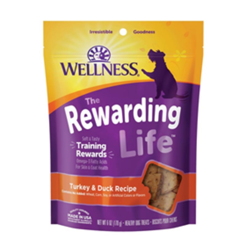 Wellness Rewarding Life Training Treats Turkey & Duck Recipe 6 oz.