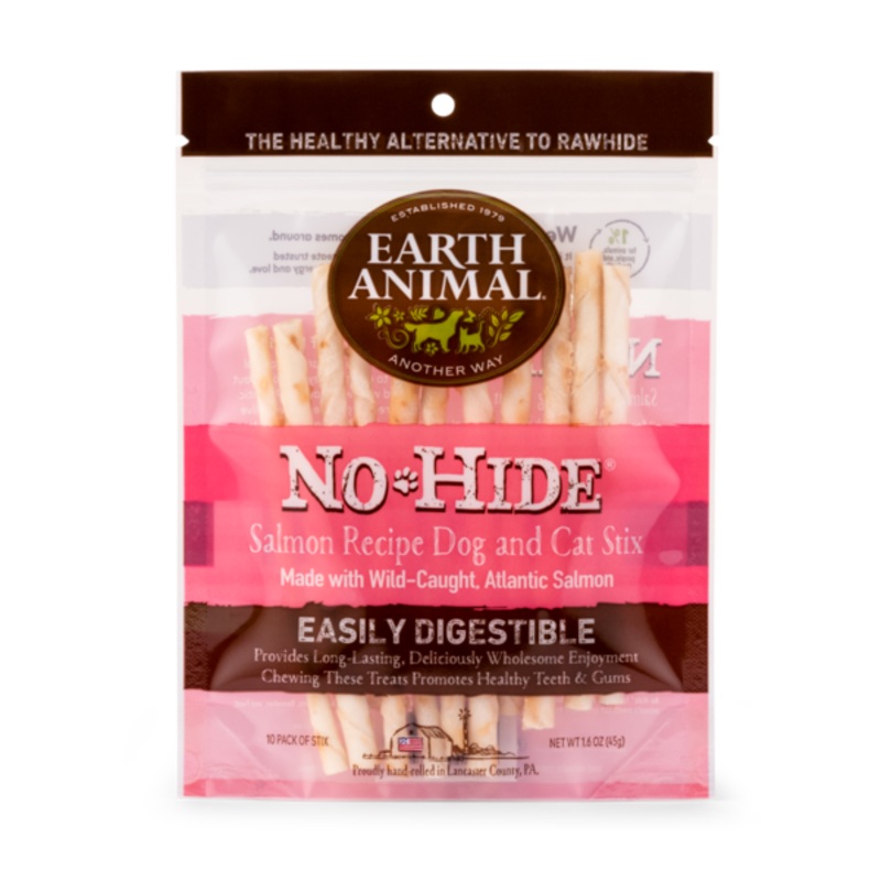 Earth Animal No-Hide Salmon Stix, Pack of 10