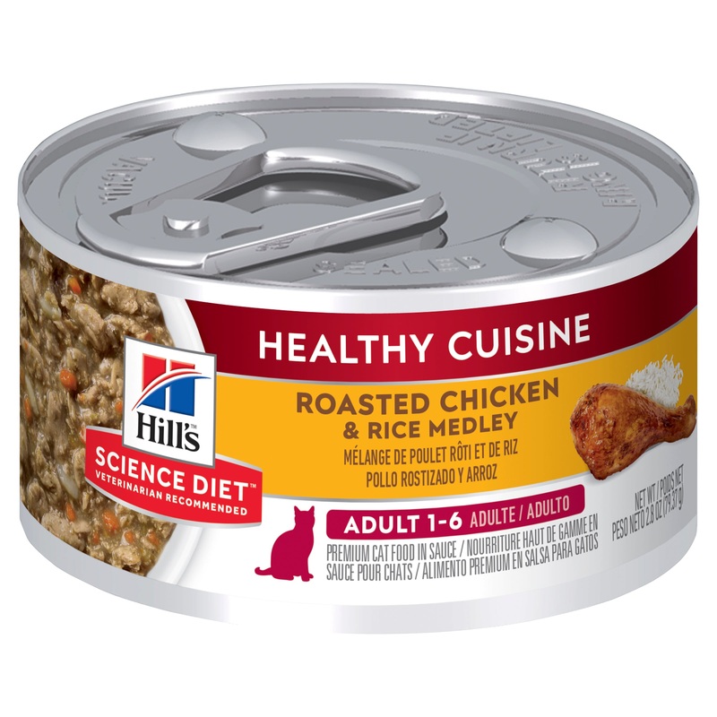 Hill’s Science Diet Adult Healthy Cuisine Chicken & Rice Medley Canned Cat Food 79g x 24