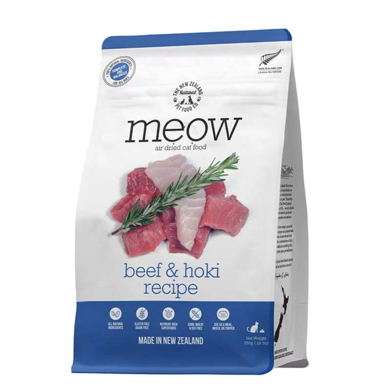 Meow Air Dried Beef & Hoki Recipe Cat Food
