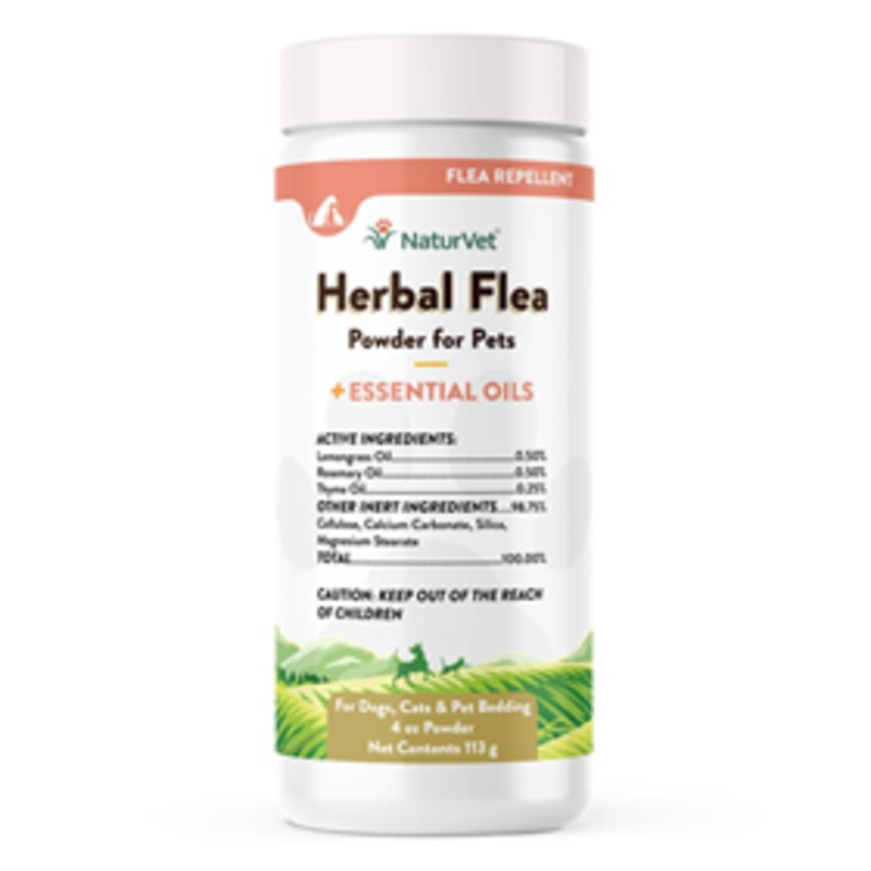 NaturVet Herbal Flea Powder 4 oz.