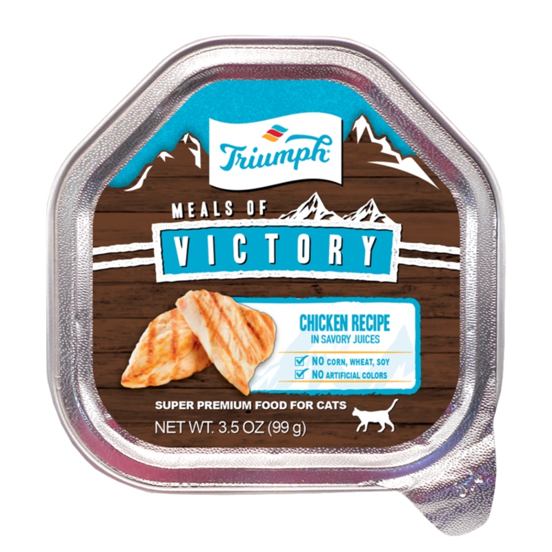 Triumph Meals Of Victory Chicken In Savory Juices Recipe Super Premium Wet Cat Food Cup