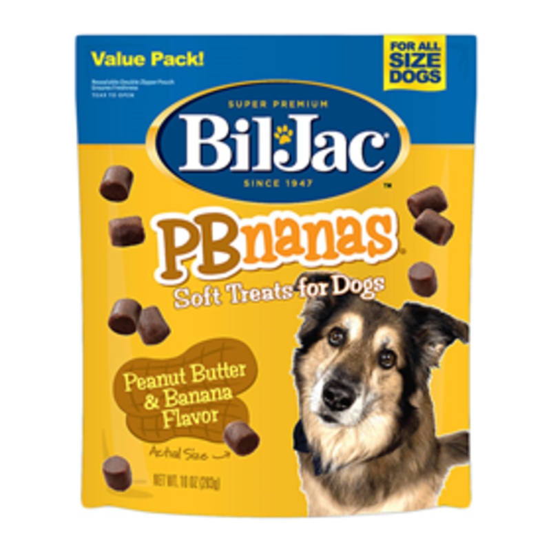 Bil-Jac Soft Treats for Dogs PBnanas 10oz.