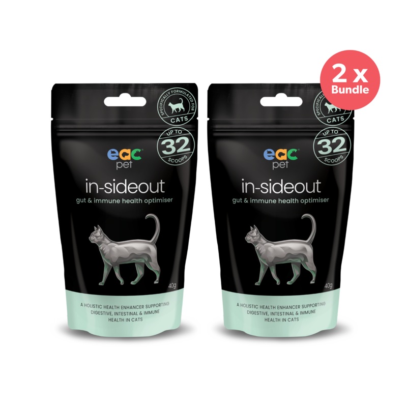 EAC Animal Care In-Sideout Gut & Immune Health Optimiser for Cats 40g x 2