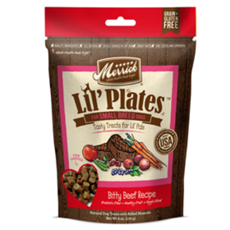 Merrick Lil Plates Bitty Beef Recipe Dog Treats 5 oz