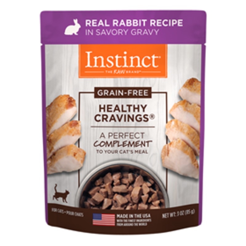 Nature’s Variety Healthy Cravings Grain-Free Real Rabbit Recipe Wet Cat Food Topper 3 oz pouch