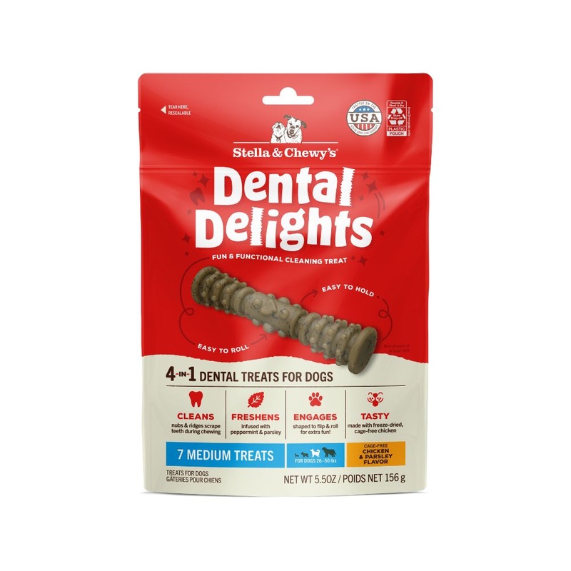 Stella & Chewy’s Dog Treat Dental Delights Chicken & Parsley M 5.5oz