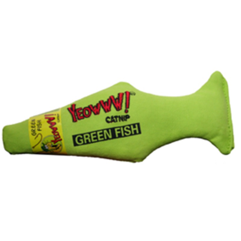 Yeowww! Green Fish Catnip Toy