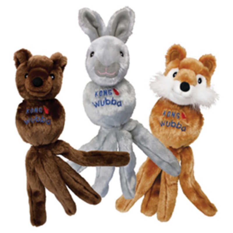 Your dog will love playing with this soft and fun plush toy from Kong. These interactive squeak, tug and shake toys are perfect for both outdoor and indoor play. The floppy tails make them easy to pick up and to throw. Can also be used as a nighttim