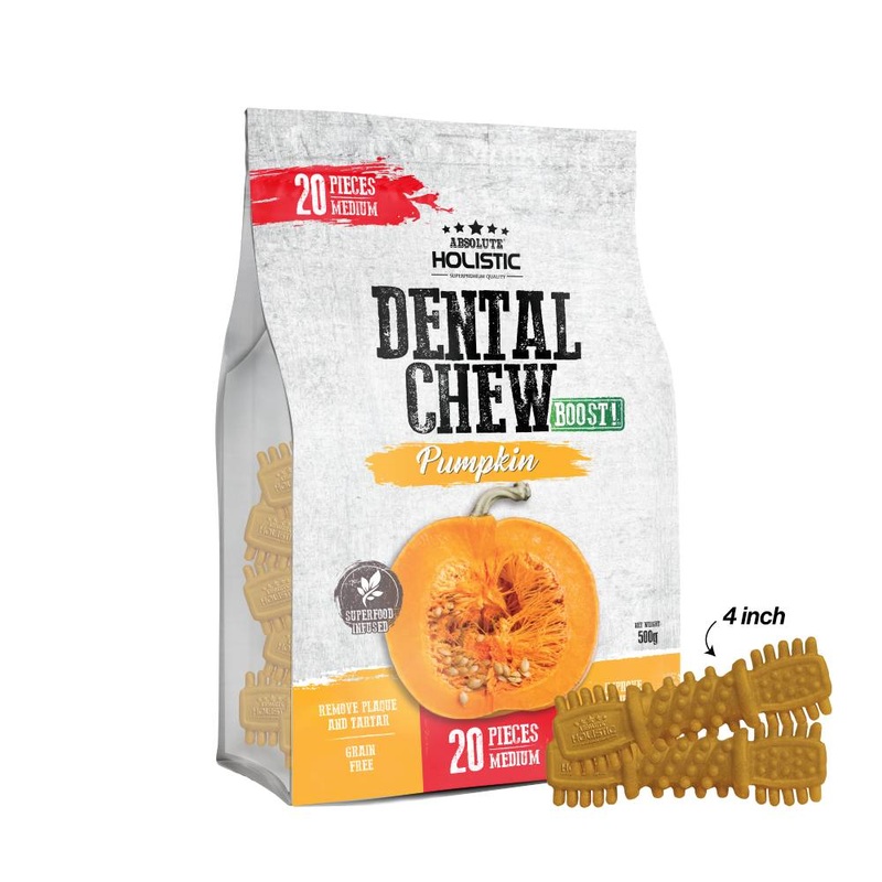 Absolute Holistic Dog Boost Dental Chew Pumpkin 500g – 20pcs (4)