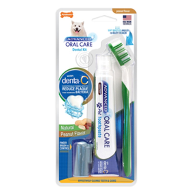 Nylabone Advanced Oral Care Natural Dog Dental Kit