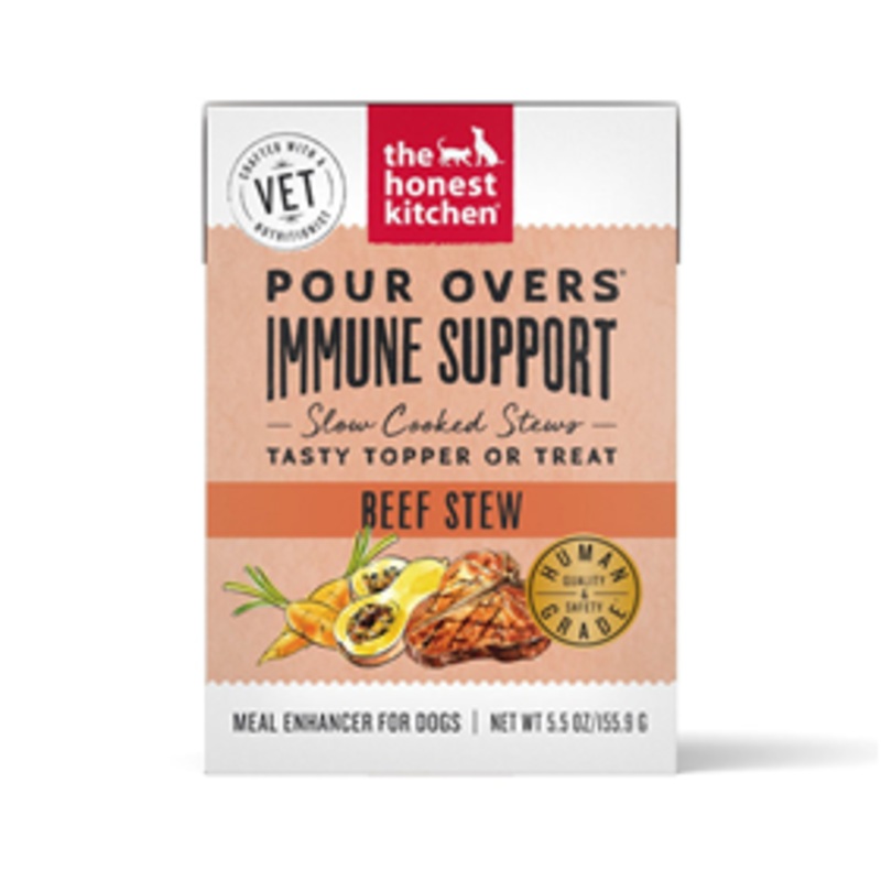 The Honest Kitchen Pour Overs Immune Support Beef Stew Meal Enhancer for Dogs 5.5 oz