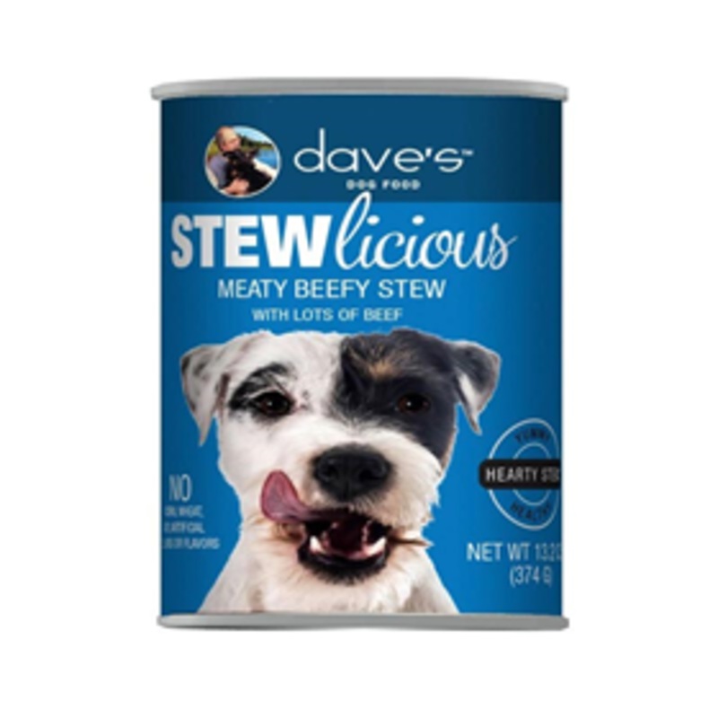 Dave’s Stewlicious Meaty Beefy Stew Can Food for Dogs 13.2 oz.