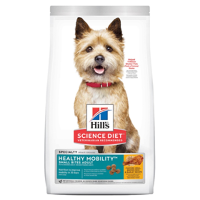 Hills Science Diet Adult Healthy Mobility Small Bites Chicken Meal, Brown Rice & Barley 4.5 lbs.