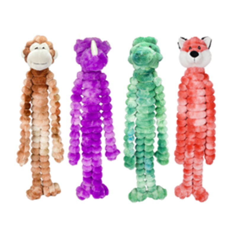 Multipet Crimpy Cuddlerz Assorted Animals Dog Toy