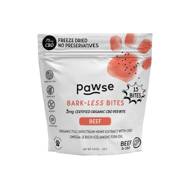 Pawse Bark-Less Bites Beef (5 MG CBD Per Bite) – For All Pets