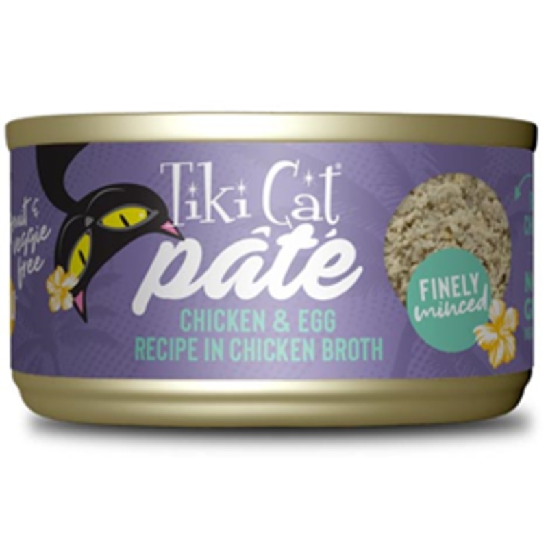 Tiki Cat Pate Chicken & Egg Recipe in Chicken Broth 2.8 oz.