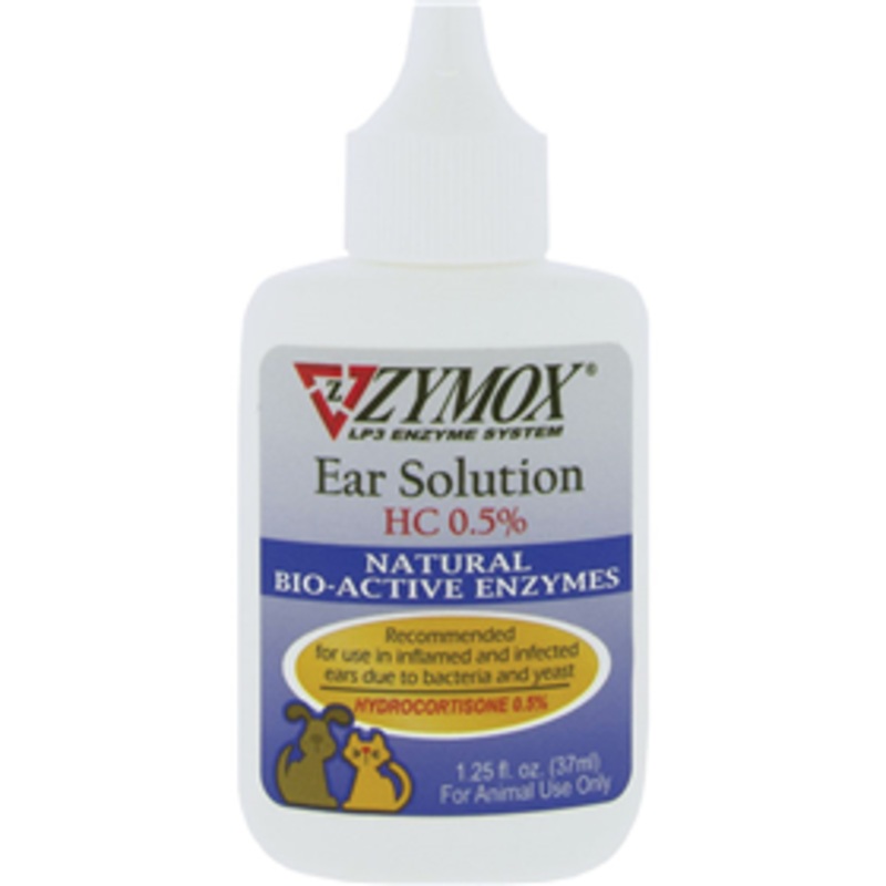 Zymox Ear Solution HC 0.5% Natural Bio-Active Enzymes 1.25 oz.