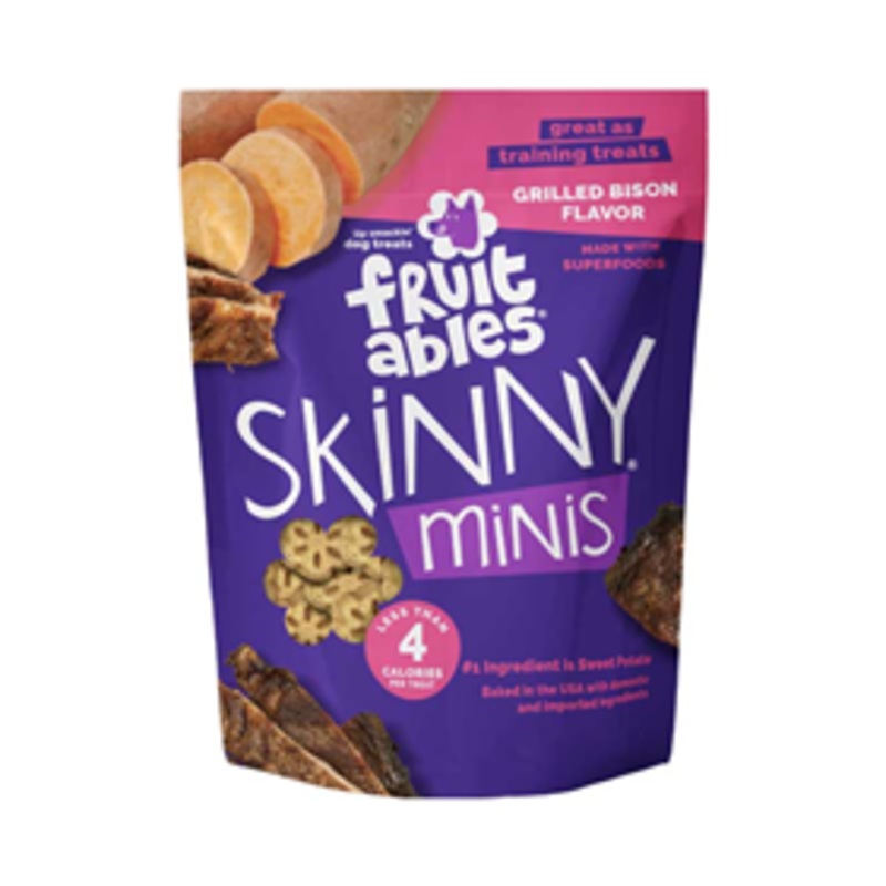 Fruitables Skinny Minis Grilled Bison Dog Treats 12oz