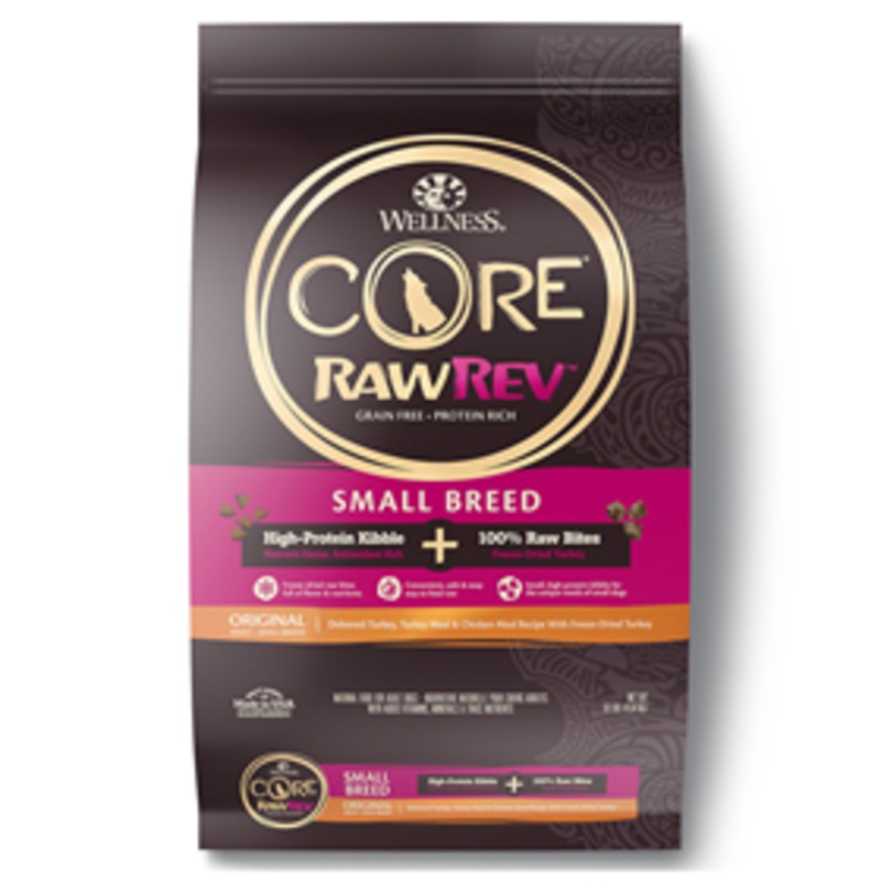 Wellness CORE RawRev Small Breed + 100% Raw Turkey Dog Food 10lb Bag