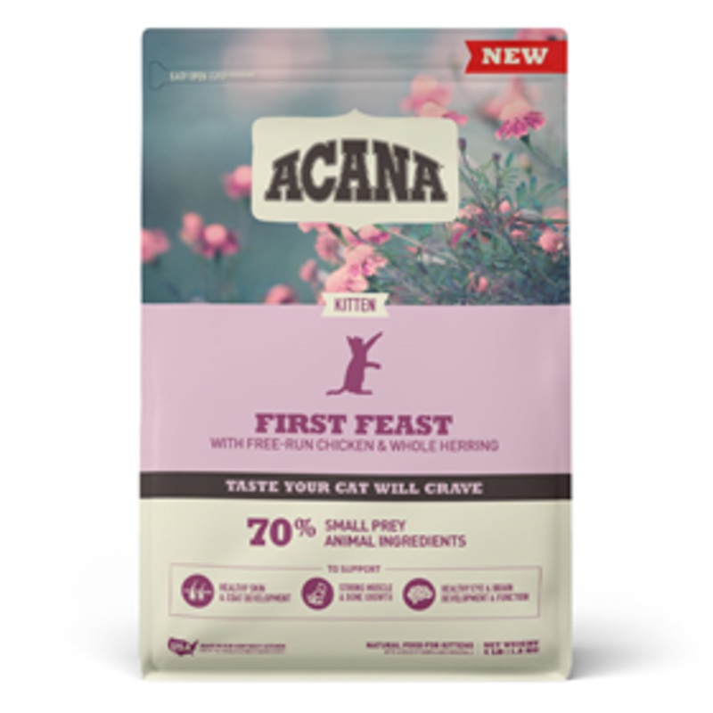 Acana Kitten First Feast with Free-Run Chicken & Whole Herring Dry Cat Food 4 lb.