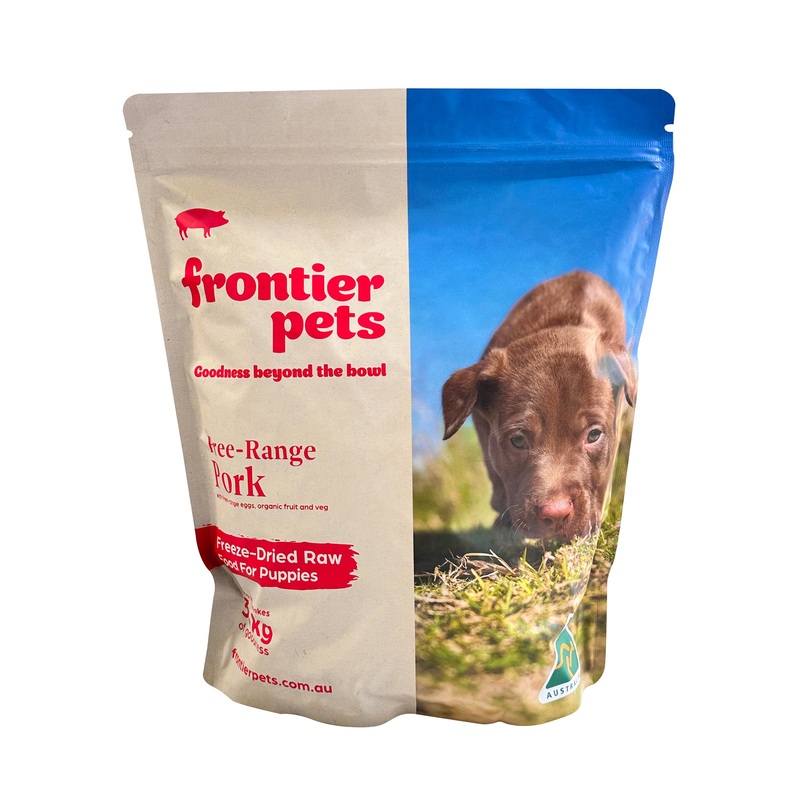 Frontier Pets Free-Range Pork Freeze-Dried Raw Food for Puppies
