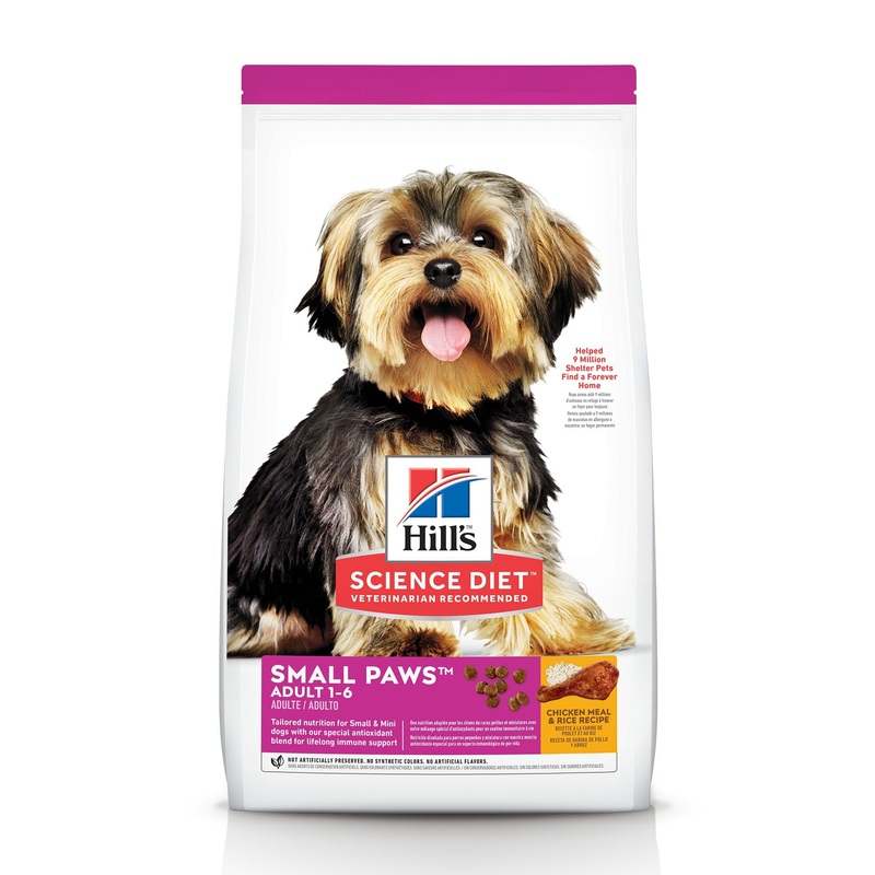 Hill’s Science Diet Adult Small Paws Dry Dog Food, Chicken Meal & Rice Recipe