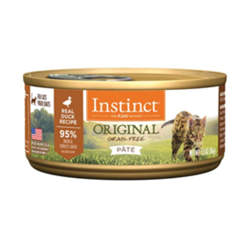 Instinct Original Grain free Cat Pate Real Duck Recipe 3oz