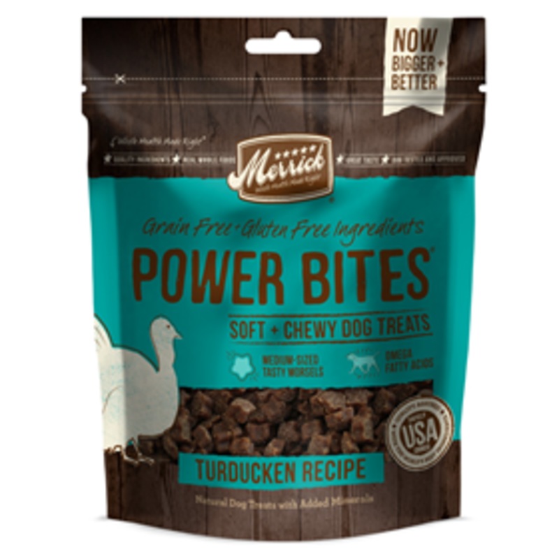 Merrick Power Bites Turducken Dog Treats 6oz