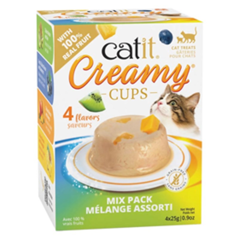 Catit Creamy Cups 4 Flavors Mix Pack
