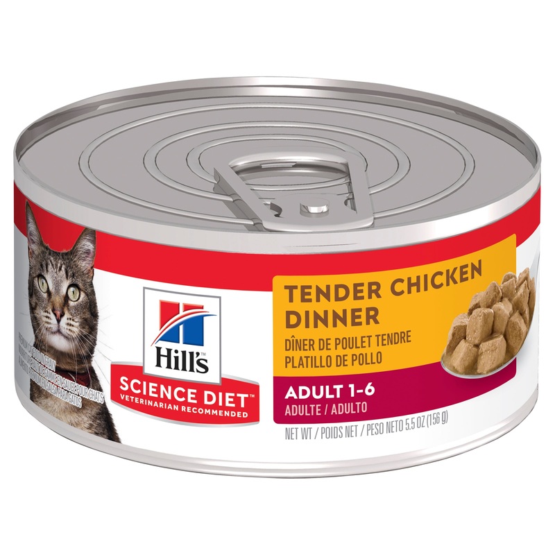 Hill’s Science Diet Adult Tender Chicken Dinner Canned Cat Food 156g x 24