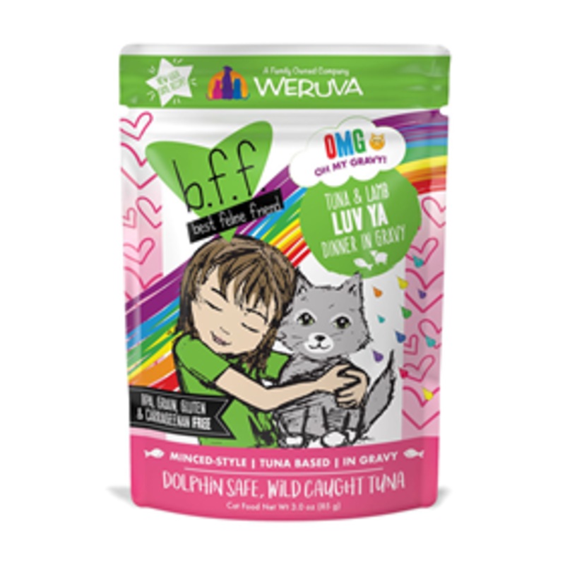 WERUVA b.f.f. OMG Tuna & Lamb Luv Ya Dinner in Gravy Cat Food 3 oz