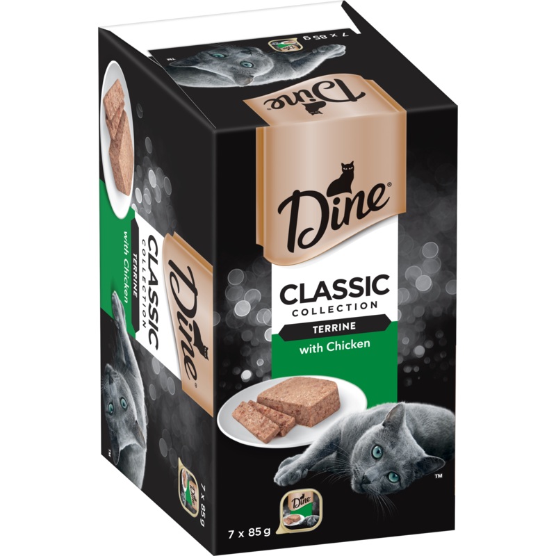 Dine Classic Terrine with Chicken Multipack Wet Cat Food 85g x 7