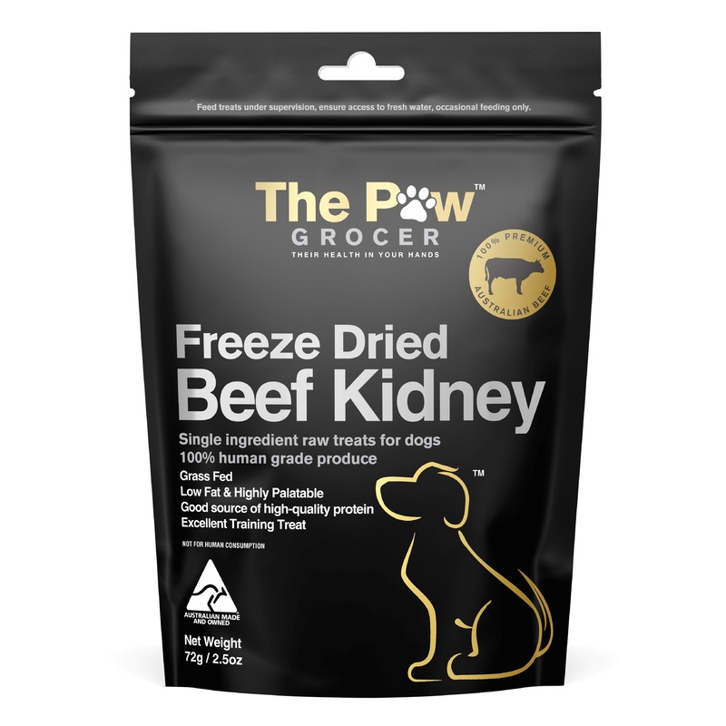 The Paw Grocer Black Label Dog and Cat Treat Beef Kidney 72g