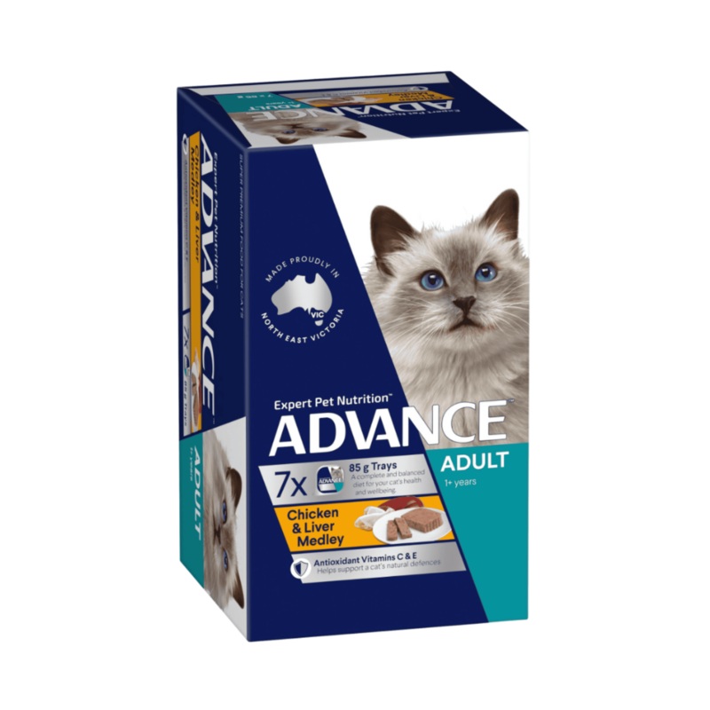 Advance Chicken & Liver Medley Adult Cat Wet Food 85g Trays