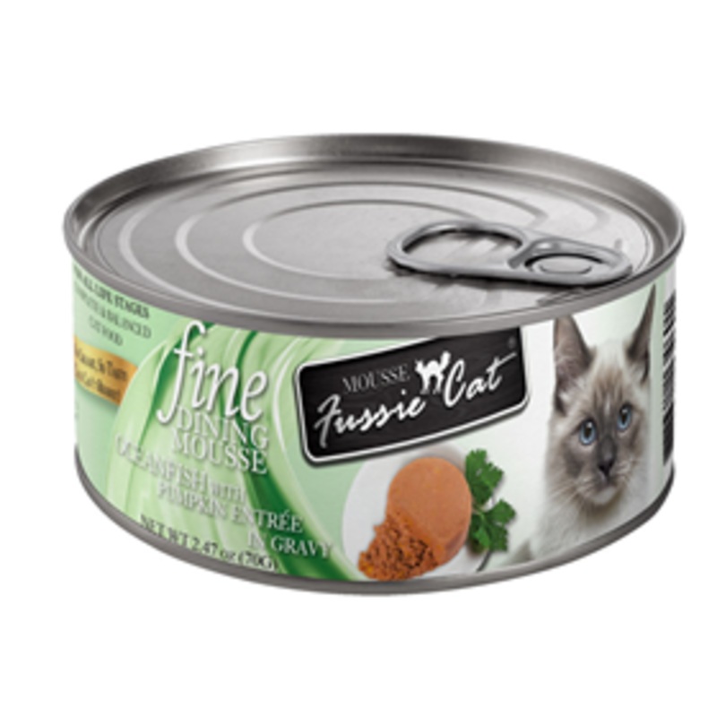 Fussie Cat Fine Dining Mousse Ocean Fish with Pumpkin 2.47oz