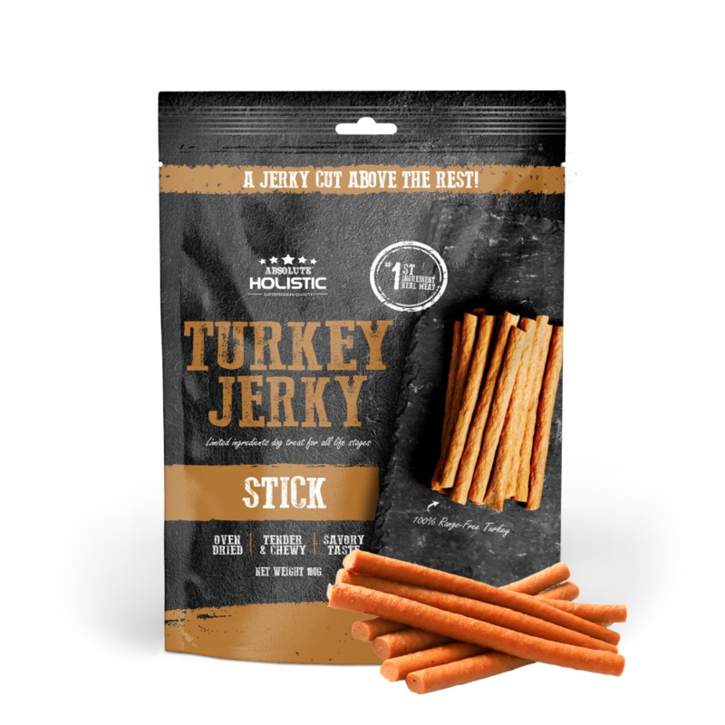 Absolute Holistic Dog Treats Turkey Jerky Stick 100g