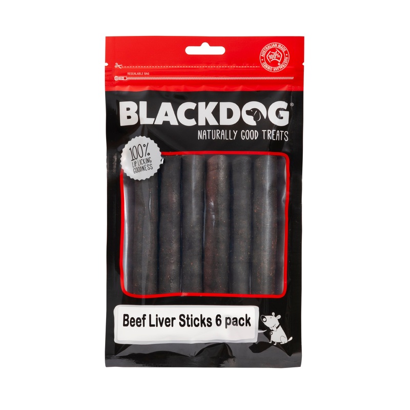 Blackdog Beef Liver Sticks Dog Treat 6 Pack