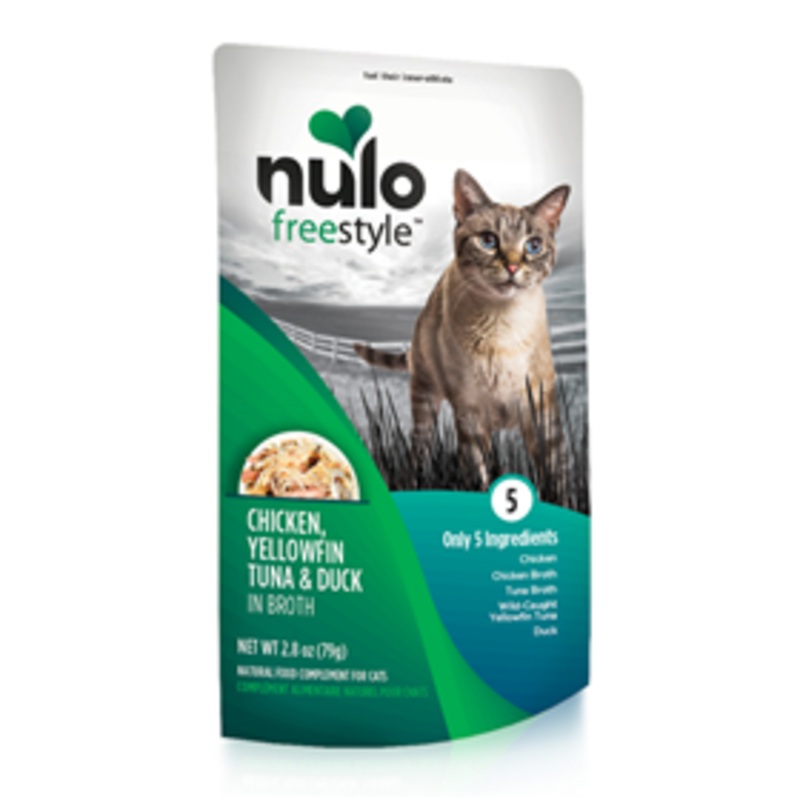 Nulo Freestyle Chicken, Yellowfin Tuna & Duck in Broth Natural Food Complement for Cats