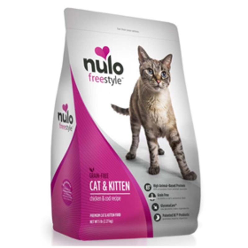 Nulo Freestyle Grain Free Chicken & Cod Recipe Cat & Kitten Food 5 lb