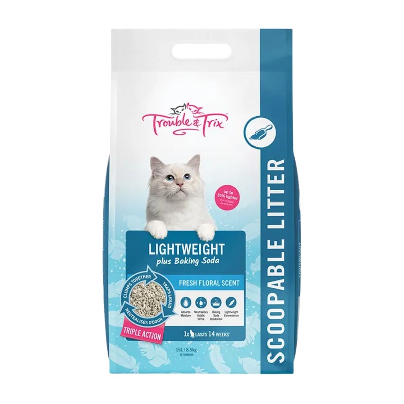 Trouble & Trix Lightweight Plus Baking Soda Clumping Clay Cat Litter