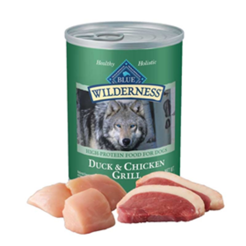 Blue Buffalo BLUE Wilderness Duck & Chicken Grill Can Dog Food, 12.5 oz.