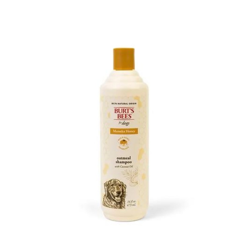 Burts Bees Manuka Honey Oatmeal Shampoo with Coconut Oil for Dogs 473mL