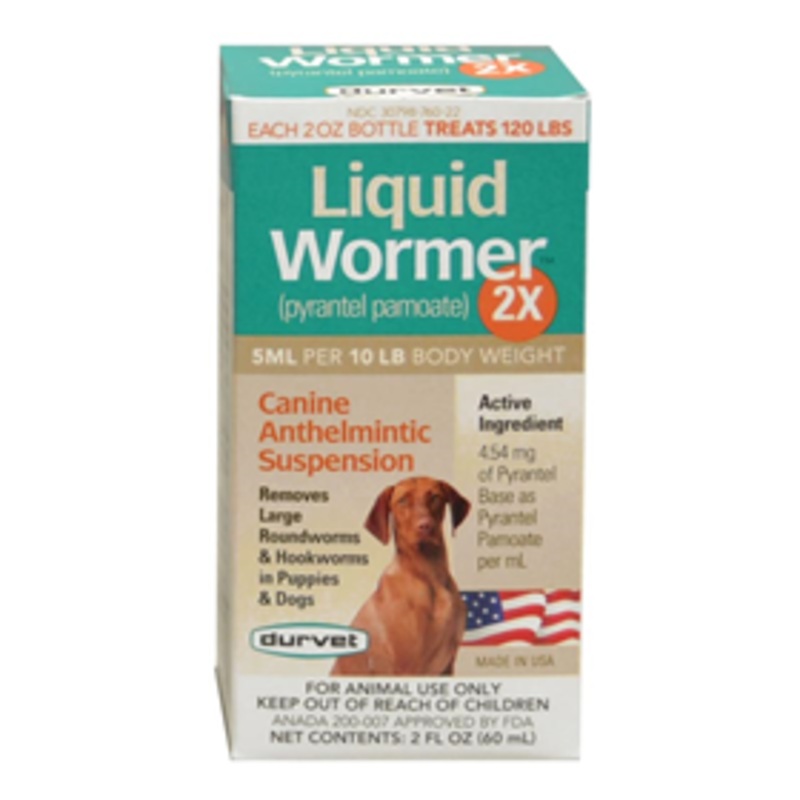 Durvet Liquid Wormer 2X Canine Anthelmintic Suspension