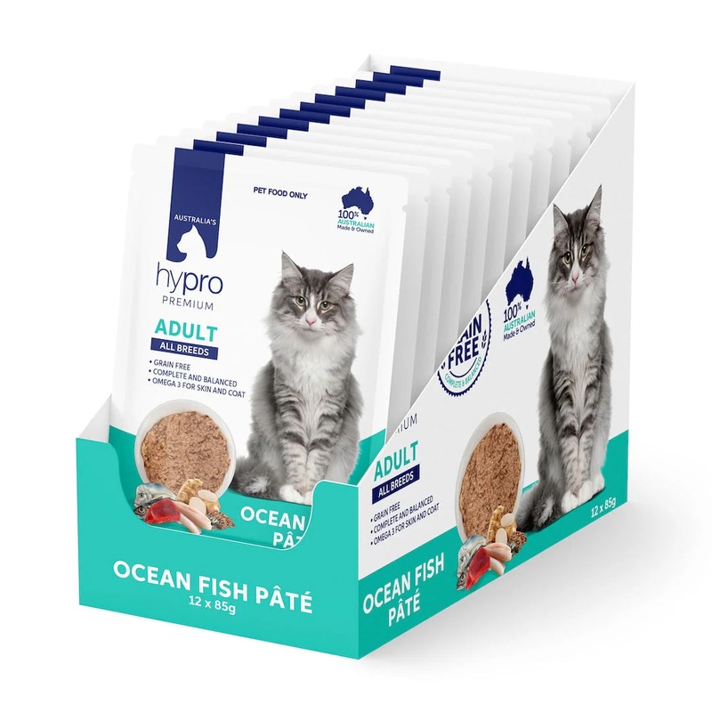Hypro Premium Grain Free Ocean Fish Pat for Adult Cats 85g x 12