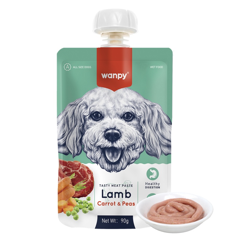 Wanpy Dog Tasty Meat Paste Lamb Carrot & Peas 90g