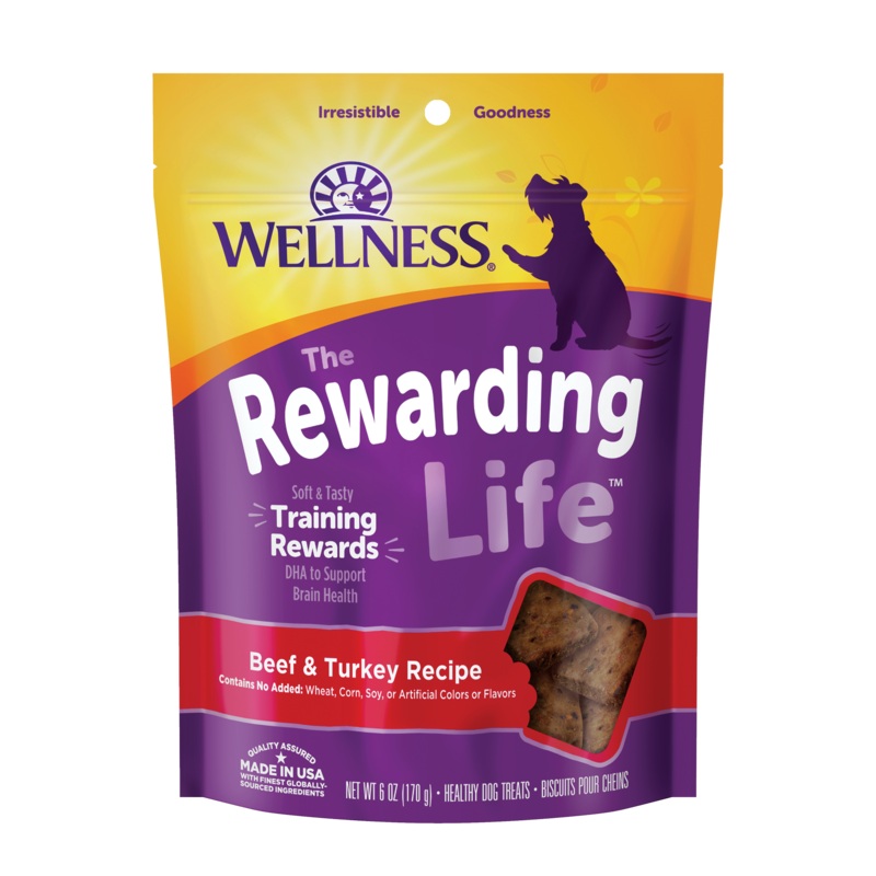 Wellness Natural Grain Free Rewarding Life Soft Beef and Turkey Recipe Dog Treats