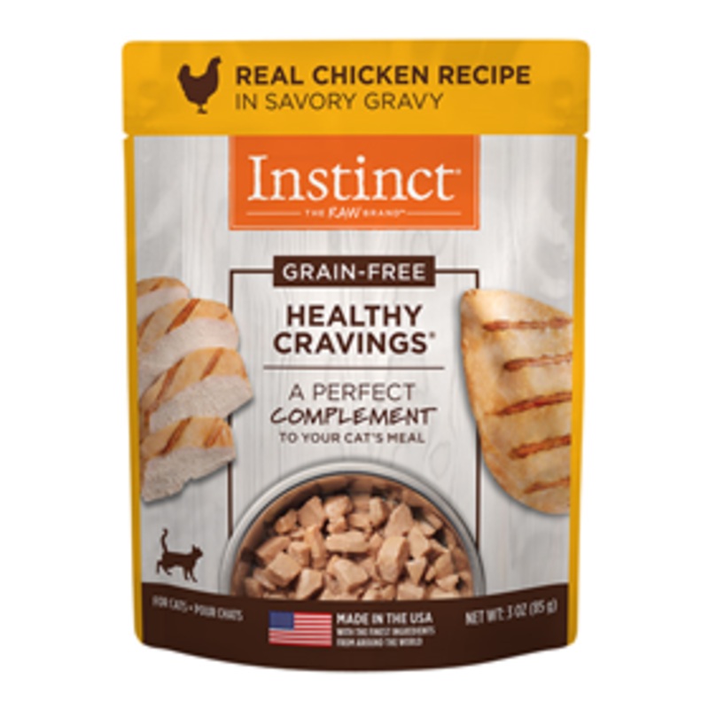 Nature’s Variety Healthy Cravings Grain-Free Real Chicken Recipe Wet Cat Food Topper 3-oz pouch