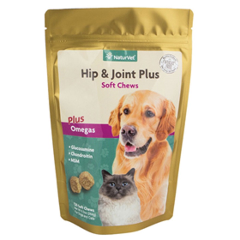 NaturVet Hip & Joint Plus Soft Chew Bag 120 ct.