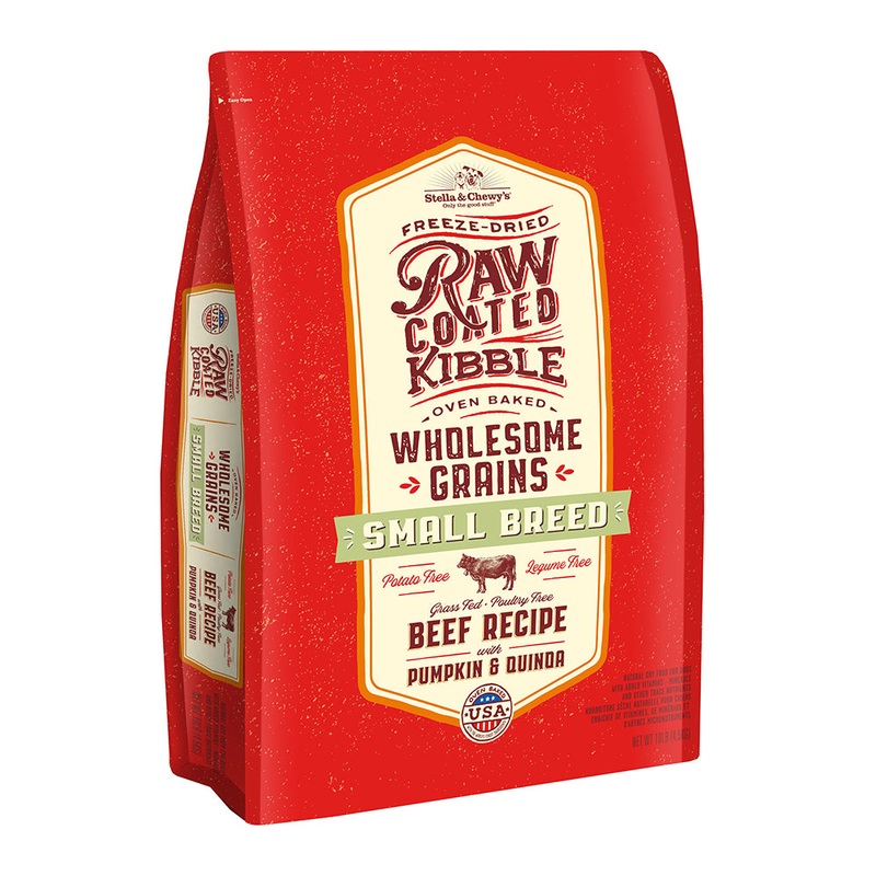 Stella & Chewy’s Dog Raw Coated Kibble Wholesome Grains Small Breed – Beef 10lb